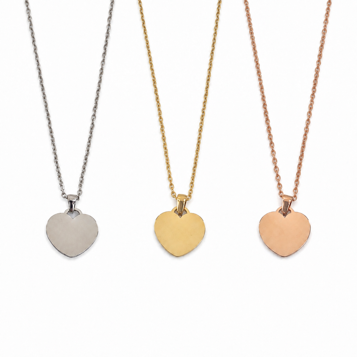 Personalised Rounded Heart Necklace