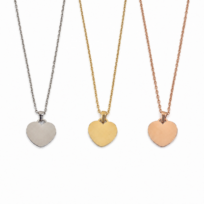 Personalised Rounded Heart Necklace