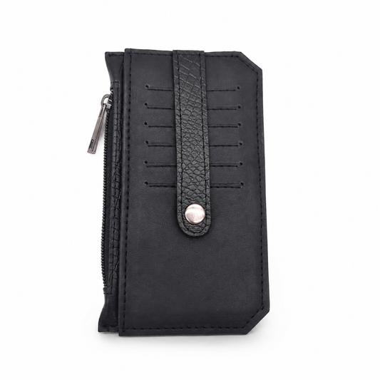 Black Genuine Leather Mini Wallet