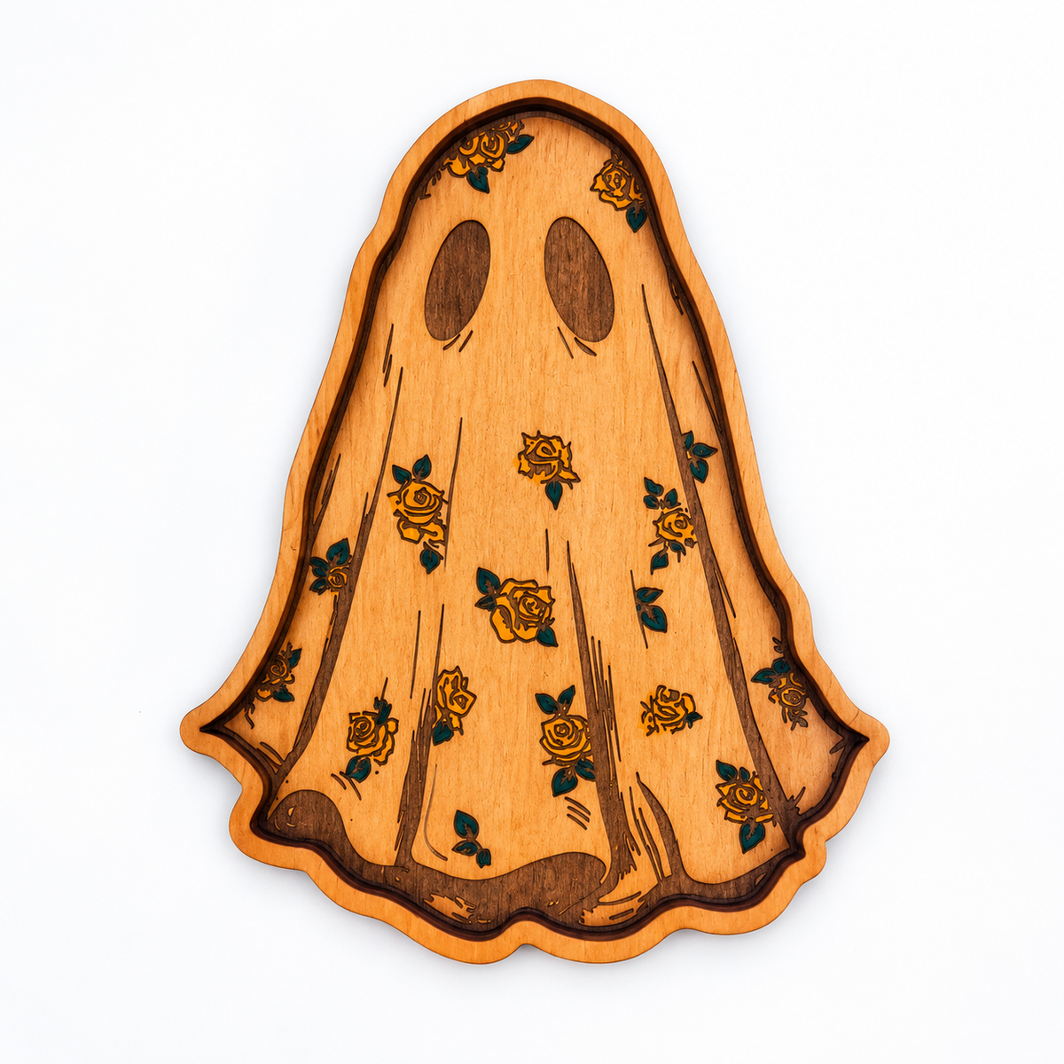Floral Ghost Trinket Tray – Large