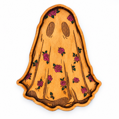 Floral Ghost Trinket Tray – Large
