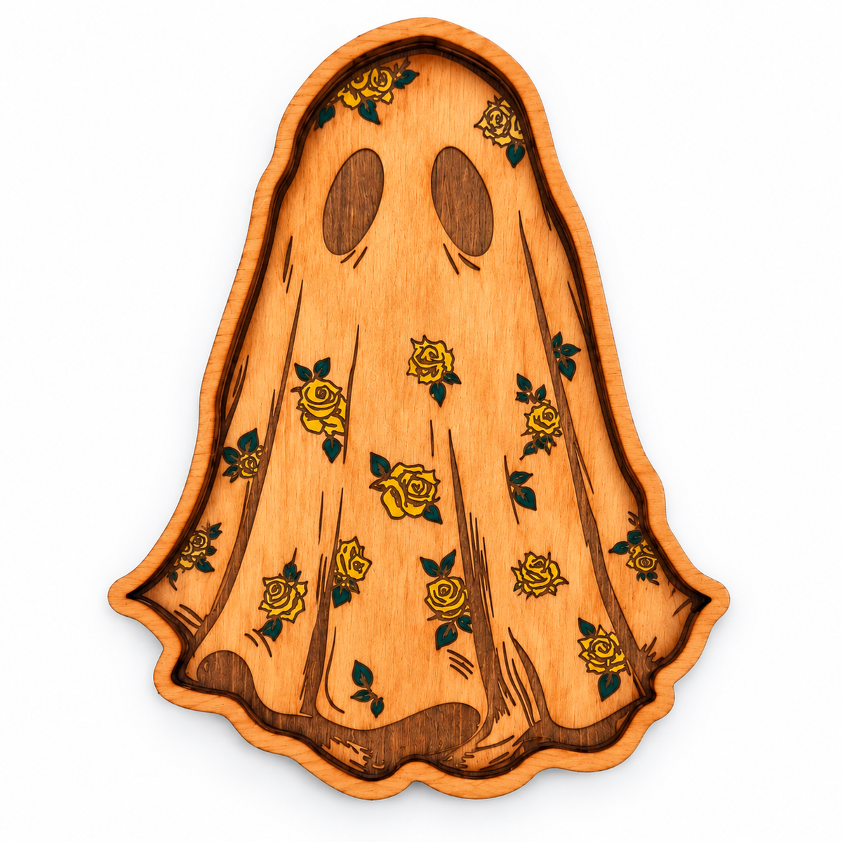 Floral Ghost Trinket Tray – Large