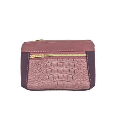 Mulberry Bloom Double-Zip Pouch
